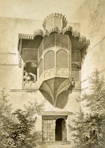 Le Caire : Maison appelée Beyt El-Emyr (un peu délabrée) - Emile Prisse d