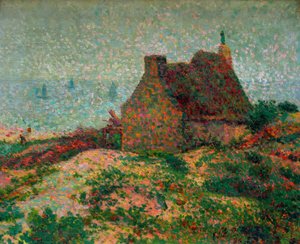 Maison bretonne dominant la mer