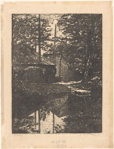 Ferme et grange à foin au bord de l