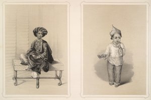Un jeune natif de rang à Calcutta, étudiant du Hindu College. Une petite fille musulmane - Emily Eden