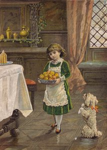 Fille portant un bol de fruits - Emily Jane Harding Andrews