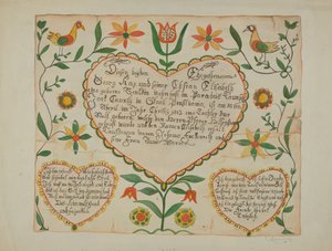Fraktur - Certificat de naissance et de baptême