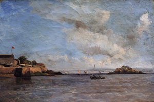 Douarnenez, marine, août 1865 - Emmanuel Lansyer