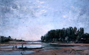 Bateaux de pêche sur la Loire, 1865 - Emmanuel Lansyer
