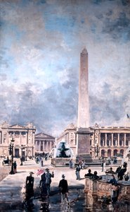 Obélisque de Louxor et la Place de la Concorde, 1891