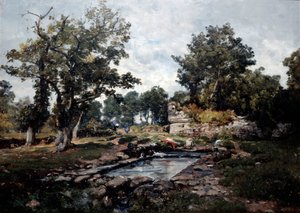 La blanchisserie de la Coataner le matin, 1883 - Emmanuel Lansyer