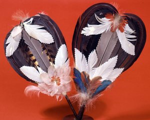 Éventail en plumes d