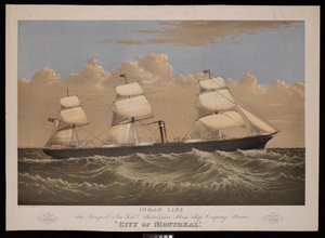Inman Line, le vapeur City of Montreal de la Liverpool, New York & Philadelphia Steam Ship Company - Endicott Endicott