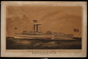 Le célèbre vapeur Providence de la compagnie de navigation Narragansett, commandant B M Simmons
