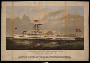 Le célèbre vapeur Providence de la compagnie de navigation Narragansett, Benj M Simmons. Commandant...