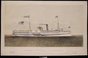 Le vapeur New York de Philadelphie... H W Chisholm, Commandant...