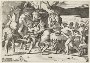 Combat des Lapithes et des Centaures - Enea Vico