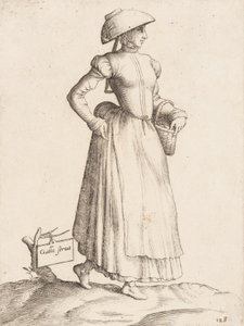 Planche de costume : Galla Serva, vers 1557-58 - Enea Vico