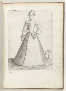 Femme mariée de France, habillée selon la mode vers 1550 - Enea Vico