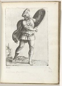 Guerrier espagnol vers 1550 (Diversarum gentium nostrae aetatis habitus) - Enea Vico