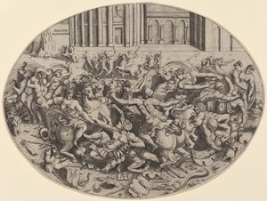 La Bataille des Amazones [recto] - Enea Vico