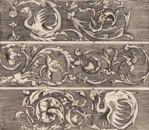 Trois frises avec feuillage ornemental, ca. 1541-43 - Enea Vico