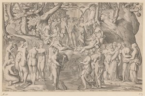Concours entre les Muses et les Piérides - Enea Vico