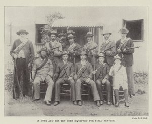 Un Boer et ses dix fils équipés pour le service de campagne - English Photographer
