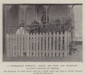 Portrait clandestin, Cronje, sa femme et son secrétaire, à Kent Cottage, Sainte-Hélène - English Photographer