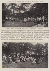 Une fête de jardin dans les jardins de la maison Otterspool, Liverpool