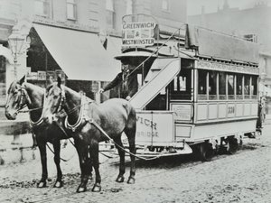 Tramway à cheval Greenwich-Westminster, 1885 - English Photographer
