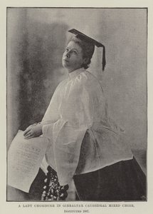 Une choriste à la cathédrale de Gibraltar, chœur mixte institué en 1887 - English Photographer