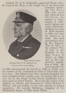 Amiral Sir E R Fremantle, ADC naval du roi - English Photographer