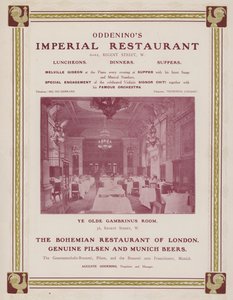 Publicité pour le restaurant impérial d