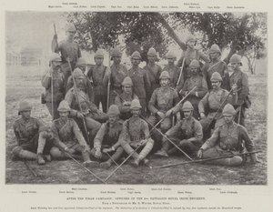 Après la campagne de Tirah, officiers du 2e bataillon du Royal Irish Regiment - English Photographer