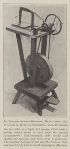 Une machine à coudre anglaise, fabriquée vers 1842 par Charles Kyte, de Snowshill, près d