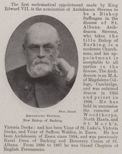 Archidiacre Stevens, nouveau évêque de Barking