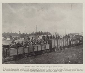 Train blindé transportant des mitrailleuses Colt, à Braamfontein - English Photographer