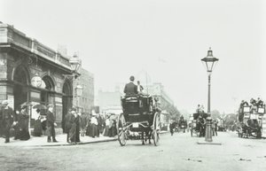 Station de Baker Street, Marylebone Road, Westminster LB : vue vers l