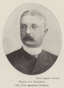 Baron von Gautsch, le nouveau premier ministre autrichien - English Photographer