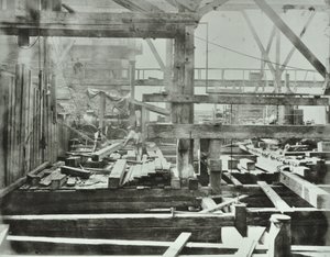Pont de Blackfriars : travaux de construction en cours, 1869 - English Photographer
