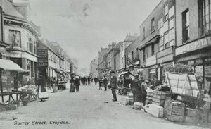 Britannia, Surrey Street, Croydon: marché de rue, 1890 - English Photographer
