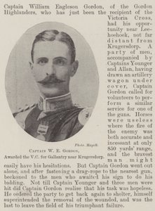 Capitaine W E Gordon, récompensé de la VC pour bravoure près de Krugersdorp - English Photographer