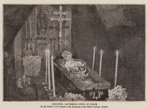 Le Cardinal Lavigerie en Chapelle Ardente