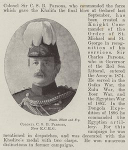 Colonel C S B Parsons, nouveau KCMG - English Photographer