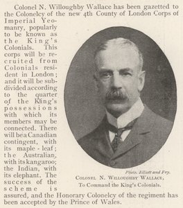 Colonel N Willoughby Wallace, commandant des King