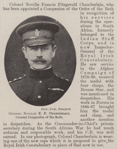 Colonel Neville F F Chamberlain, nommé compagnon de l