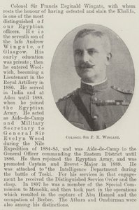 Colonel Sir F R Wingate - English Photographer