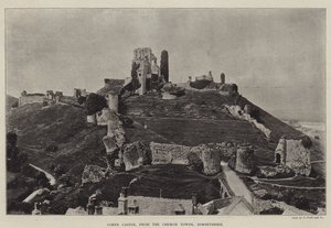 Château de Corfe, depuis la tour de l