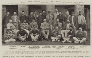 Le cricket en Inde, les équipes représentant la présidence de Bombay et les Parsees de Bombay dans le match de la présidence - English Photographer