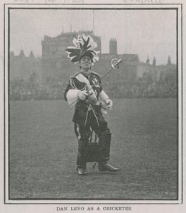 Dan Leno en joueur de cricket - English Photographer