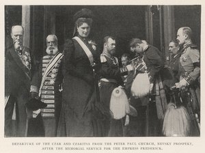 Départ du tsar et de la tsarine de l