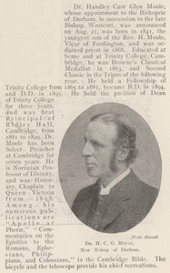 Dr H C G Moule, nouveau évêque de Durham - English Photographer