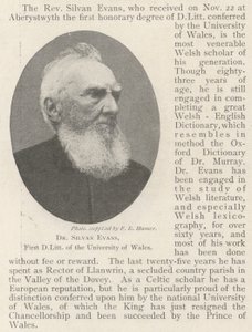 Dr Silvan Evans, premier DLitt de l
