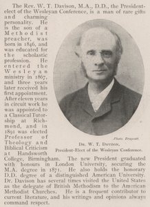 Dr W T Davison, président élu de la conférence wesleyenne - English Photographer